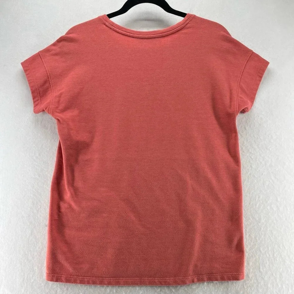 The North Face Top Womens Sz S Terry Crewneck Dolman Sleeve Cotton Blend Orange - Picture 2 of 10